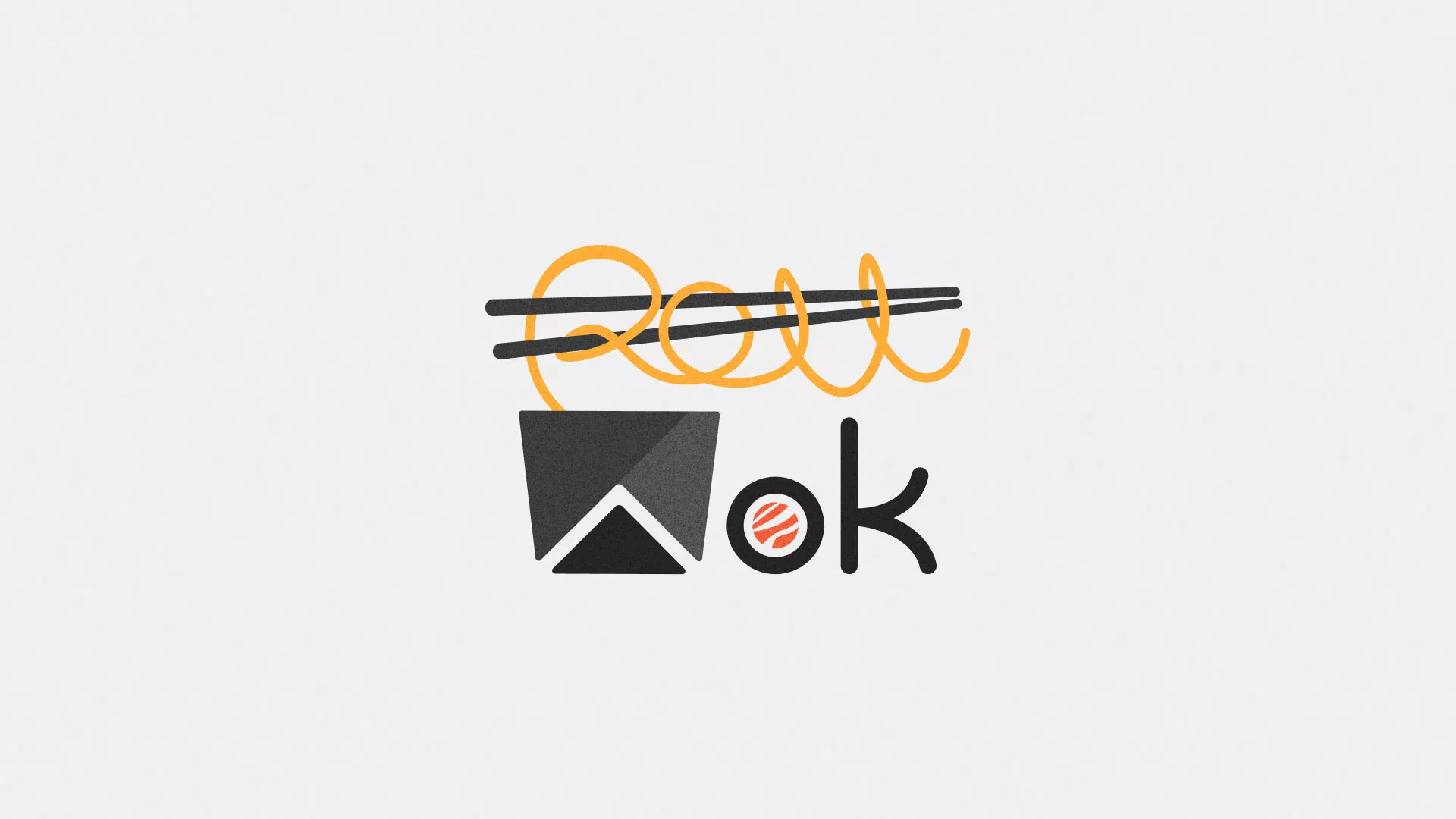 Разработка логотипа суши-бара «Roll Wok Club» в Лысково