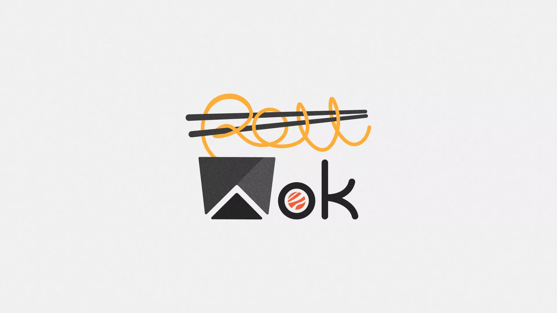 Разработка логотипа в Лысково для суши-бара «Roll Wok Club»
